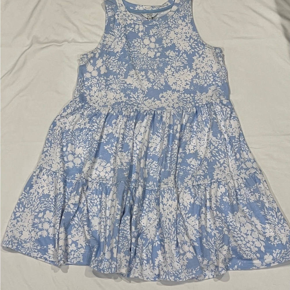 Crown & Ivy Blue and White Floral Midi Dress